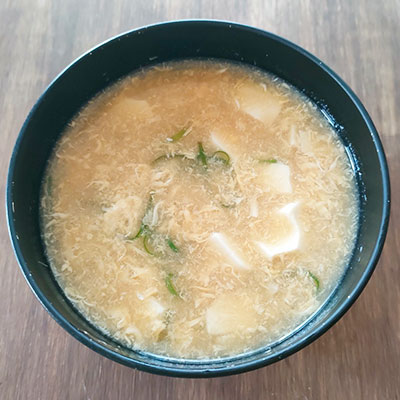 豆腐と卵と生姜の和風スープ