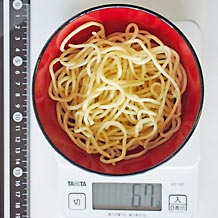 蒸し中華めんを椀に1杯