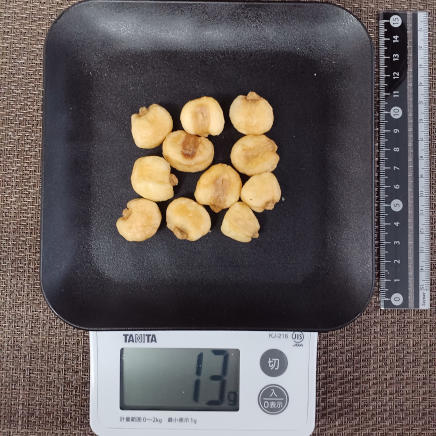 皿に広げたジャイアントコーンフライ 13g