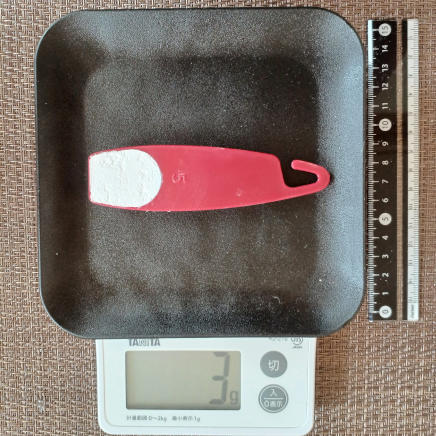 小さじ1杯の粉糖 3g