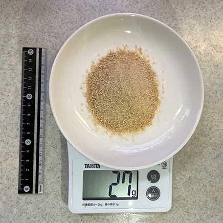 大さじ3杯のてんさい糖 27g