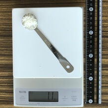 1/2小さじー杯のおから 1.1g