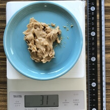 200kcal分のピナッツバーター 31g