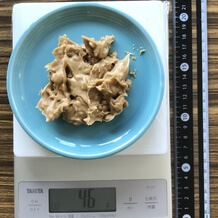 300kcal分のピナッツバーター 46g