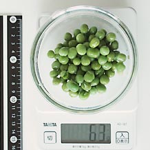 グリーンピース1缶の中身