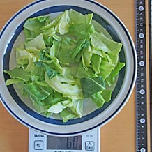 キャベツざく切り60g