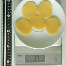 沢庵厚さ5mm径4cm3枚 39g