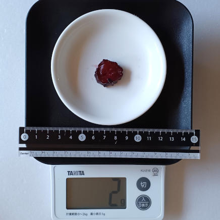 1枚2gのしば漬け