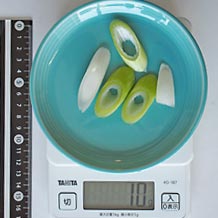 ネギ斜め切り10g