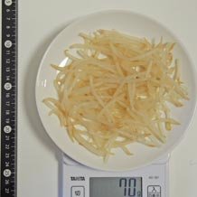 茹でたもやし70g