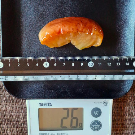りんご1/8個分(長さ約7.5㎝) 26g