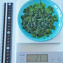 あおさ3gを水に戻す