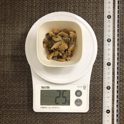 おつまみ皿1杯分のあさりの佃煮