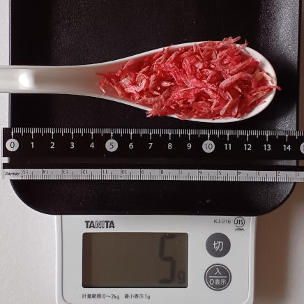 5gの干しエビ(レンゲ1杯)