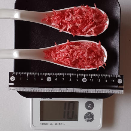 10gの干しエビ(レンゲ2杯)