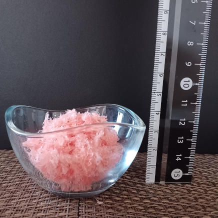横から見た小鉢の桜でんぶ(10g)