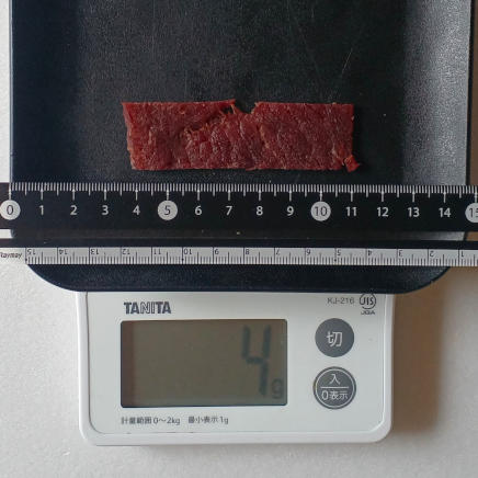 1枚4gのビーフジャーキー