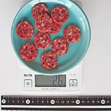 サラミ径3cm厚さ5mmを10枚