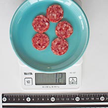 サラミ径3cm厚さ5mmを5枚