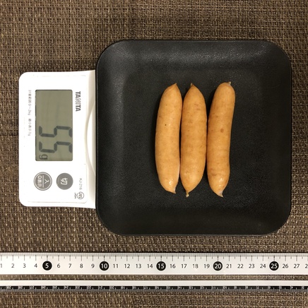 3本分のソーセージ
