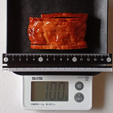 重ねた100gの焼き豚