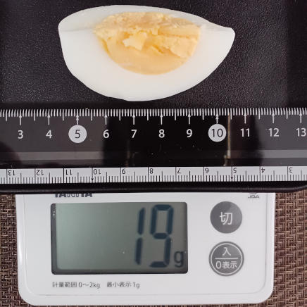 ゆで卵 19g