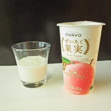 OHAYOぜいたく果実白桃のむヨーグルト