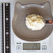 大匙１杯のアイスクリーム