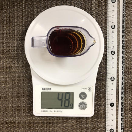 計量カップ45ml(割り物を使う場合)の紹興酒