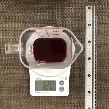 計量カップ125ml(ワイングラス1杯分)のスイートワイン