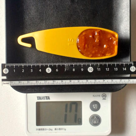 大さじ1杯17gの麻婆豆腐の素