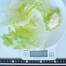 レタスに添えたマヨネーズ
