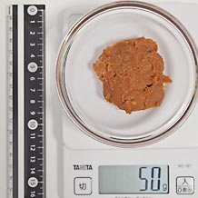 味噌ラーメンの味噌50g