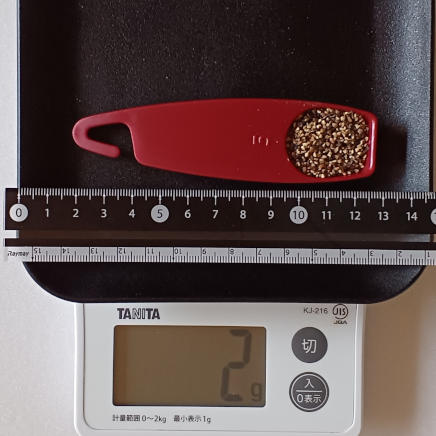 小さじ1杯2gの黒こしょう(粗挽き)