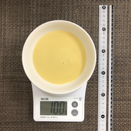 小皿100g分のレトルトコーンスープ