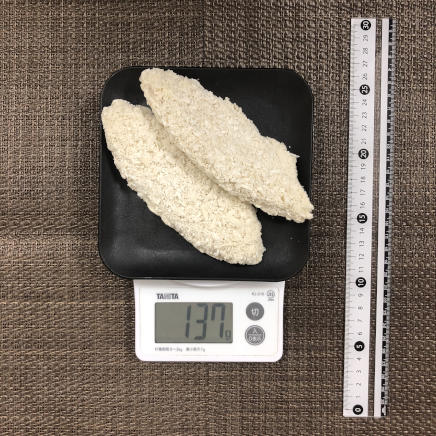 冷凍白身魚のフライ2枚