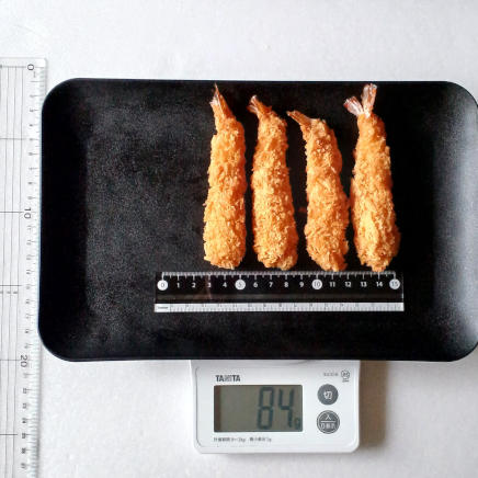 4本84gのエビフライ