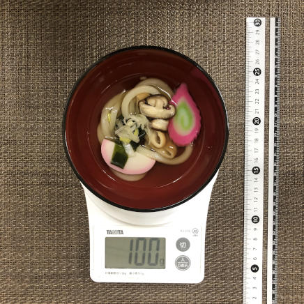 100g分のおかめうどん