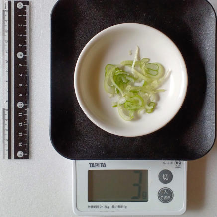 かけうどん1杯分のねぎ