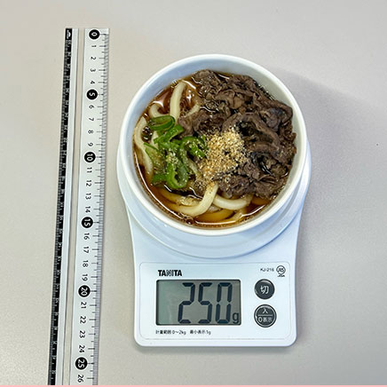 中椀1杯分のぶっ掛け肉うどん