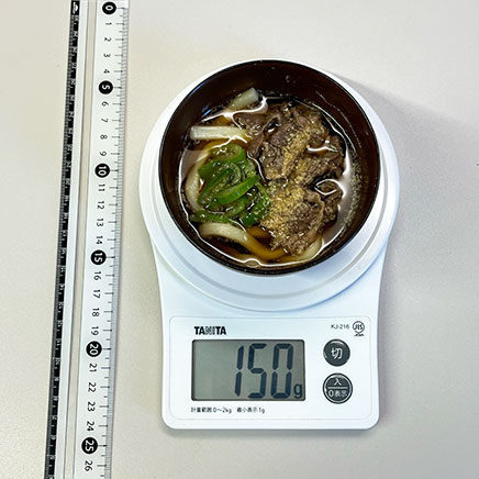 小椀1杯分のぶっ掛け肉うどん