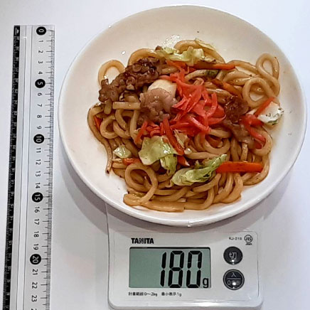 中皿1皿分の焼きうどん