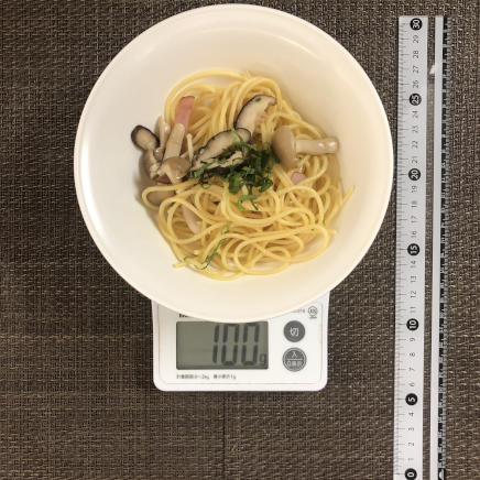 100g分の和風きのこパスタ