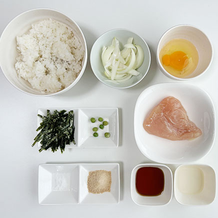 丼1杯の親子丼に使った材料