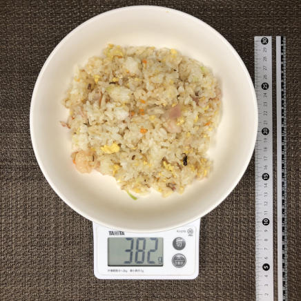大皿1皿・1人前382gのチャーハン