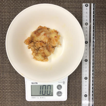 100g分のミートソースドリア