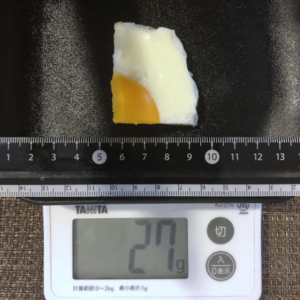 1/4個のハムエッグ 27g