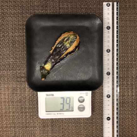 なす1/2本分の茄子のはさみ揚げ