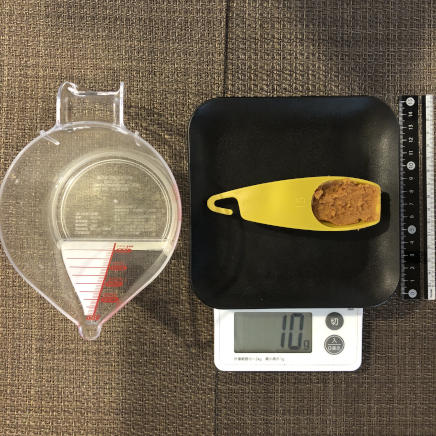豚汁お椀1杯分に使用した赤味噌10g・かつお昆布だし