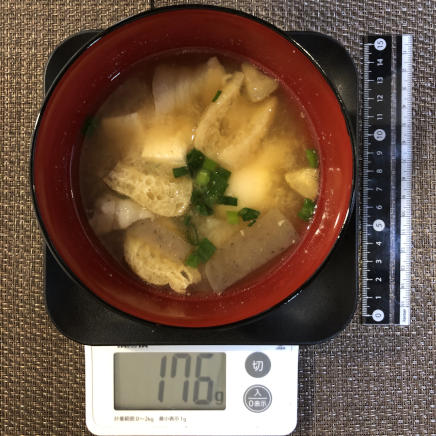 豚汁お椀1杯1人前176g